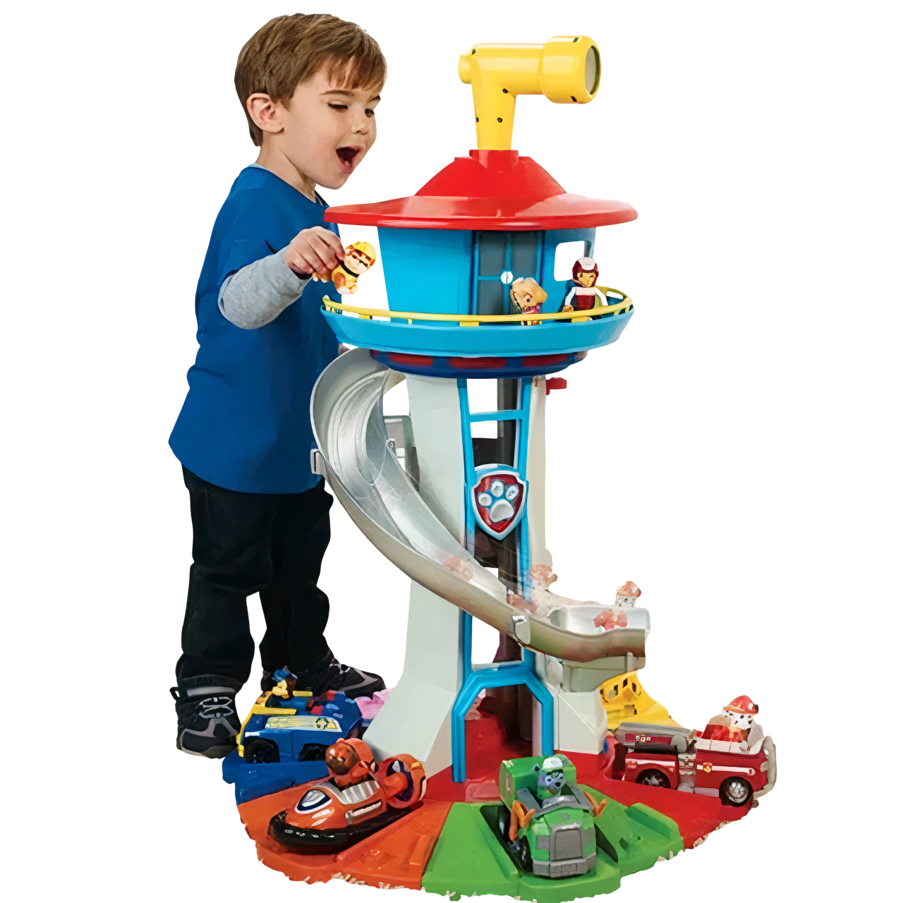 Cossura - Kids Playset with Cars Slide Track for Indoor Outdoor Fun