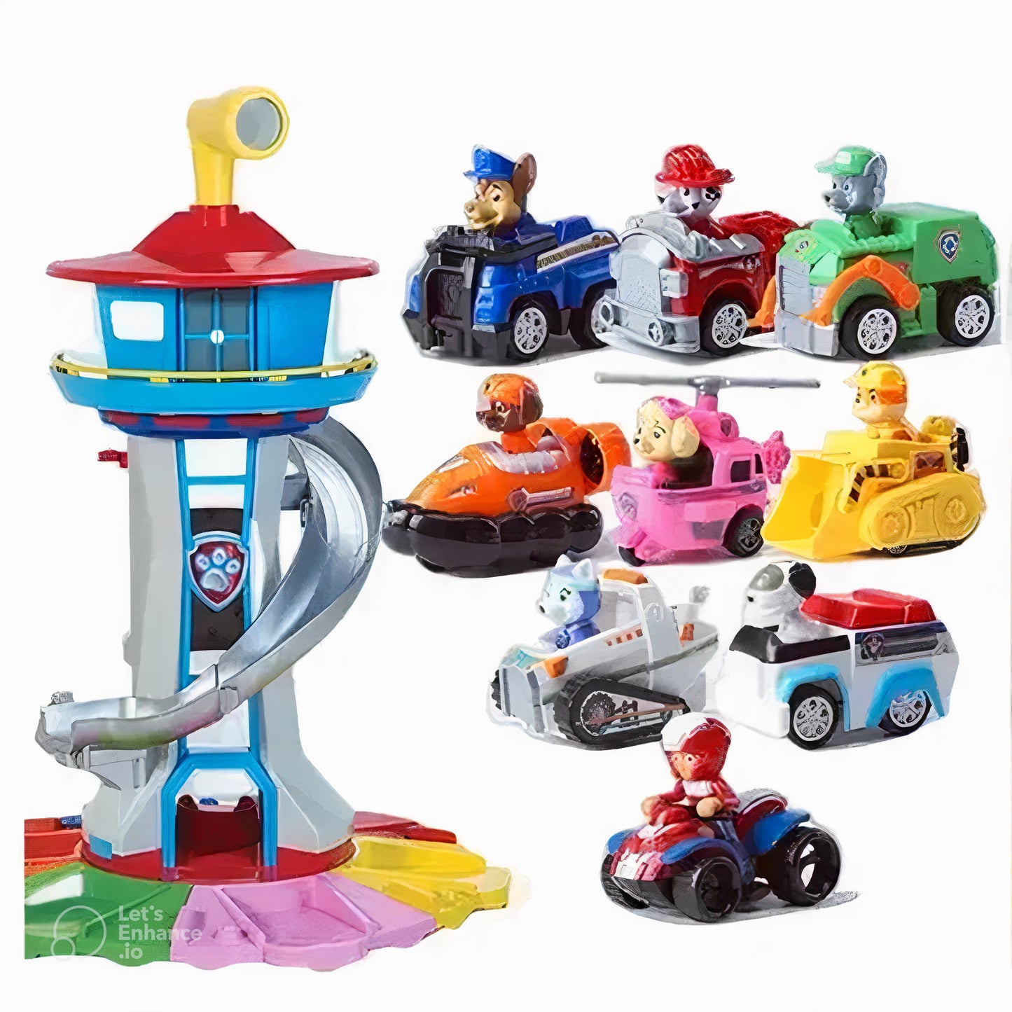 Cossura - Kids Playset with Cars Slide Track for Indoor Outdoor Fun