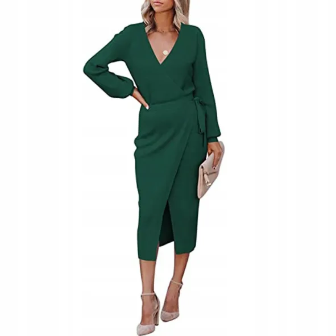 Eliza - Elegant V-neck Party Dress for Women with Modern Touch