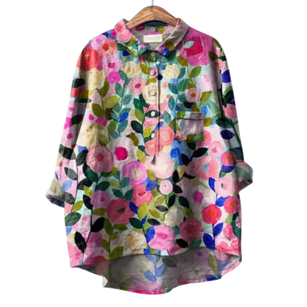 Fritha - Stylish Women's Blouse with Floral Print Design