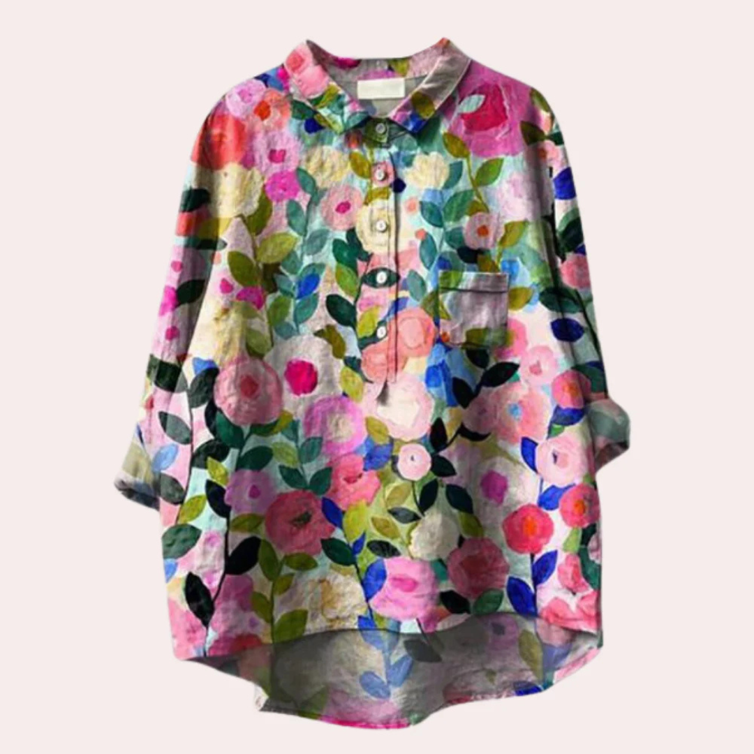 Fritha - Stylish Women's Blouse with Floral Print Design
