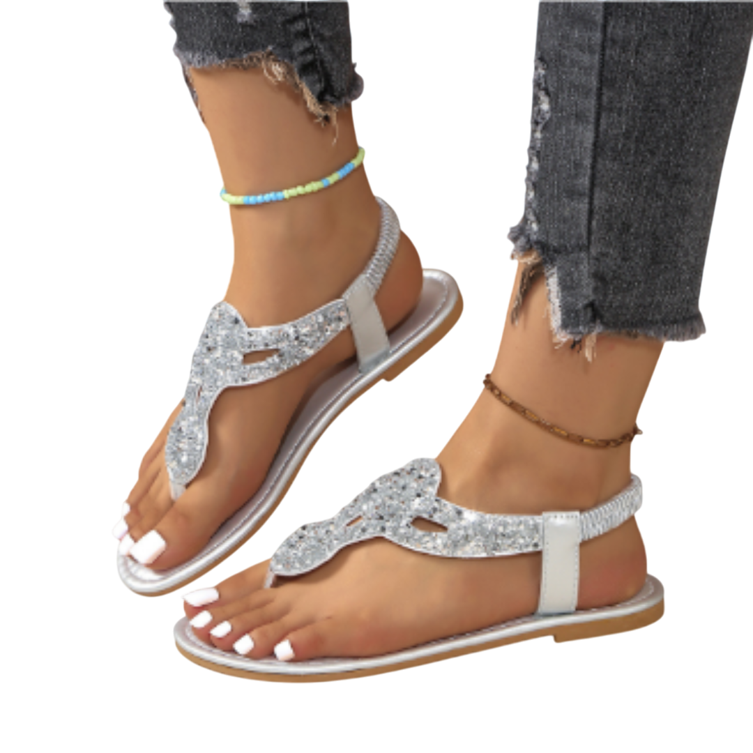 Kenley - Stylish Orthopedic Sandals with Crystals for Ultimate Comfort