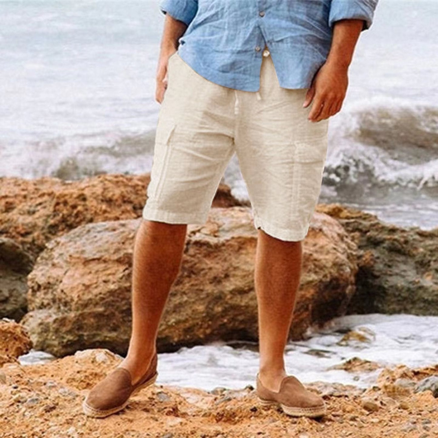Daveney - Comfortable Men's Linen Shorts for Summer Adventures
