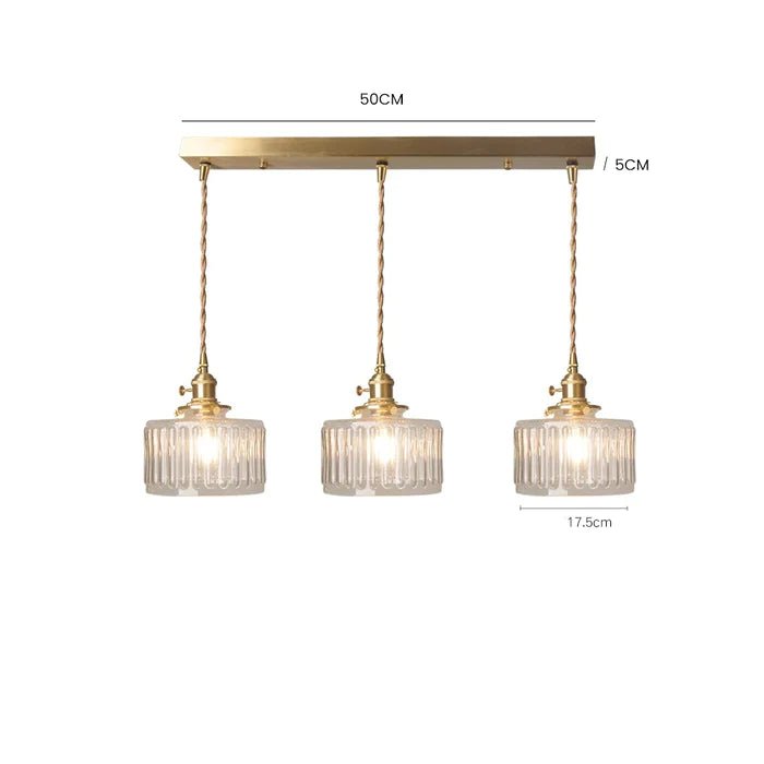 Florora - Elegant Vintage Glass Pendant Lamp Adjustable