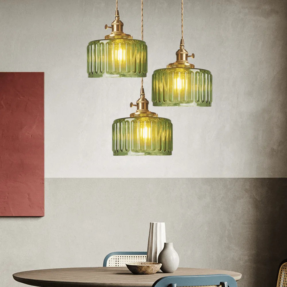 Florora - Elegant Vintage Glass Pendant Lamp Adjustable