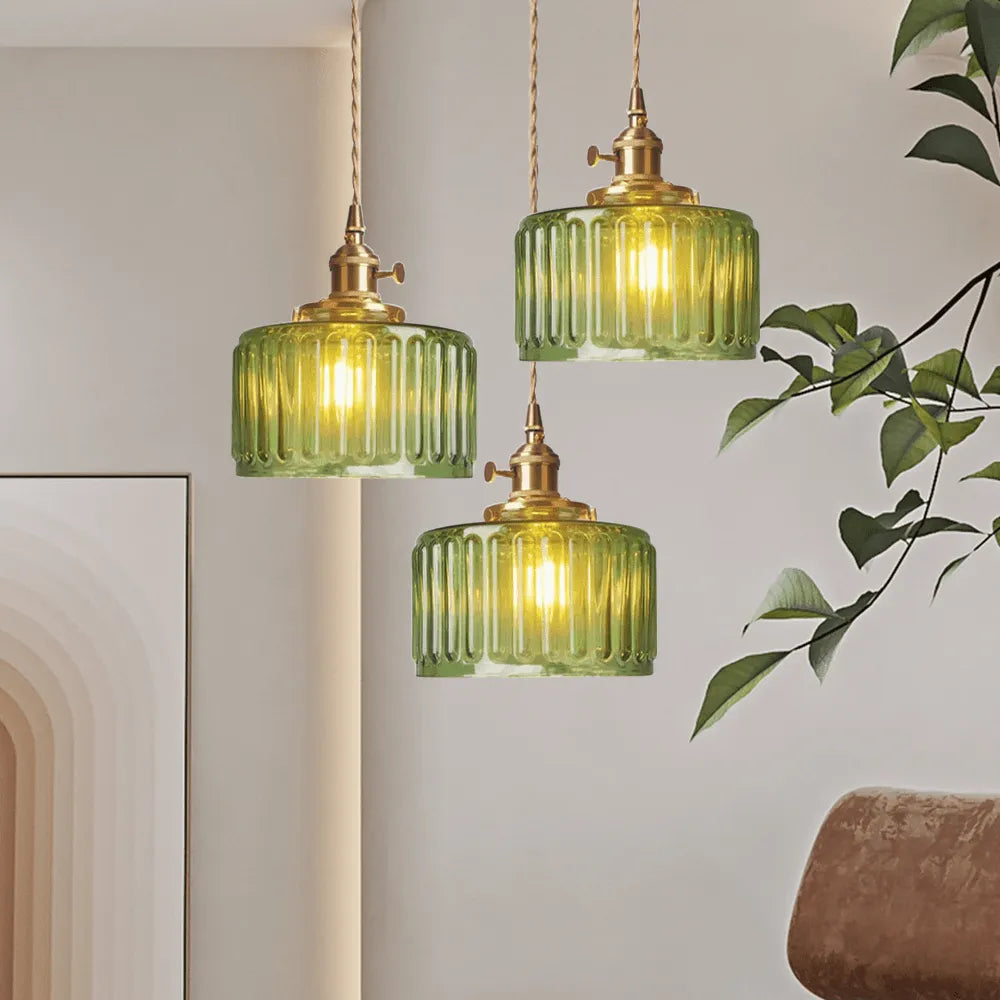 Florora - Elegant Vintage Glass Pendant Lamp Adjustable
