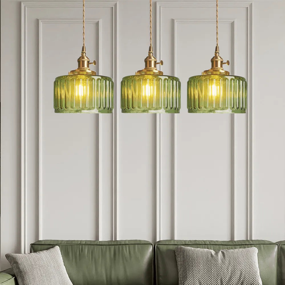 Florora - Elegant Vintage Glass Pendant Lamp Adjustable