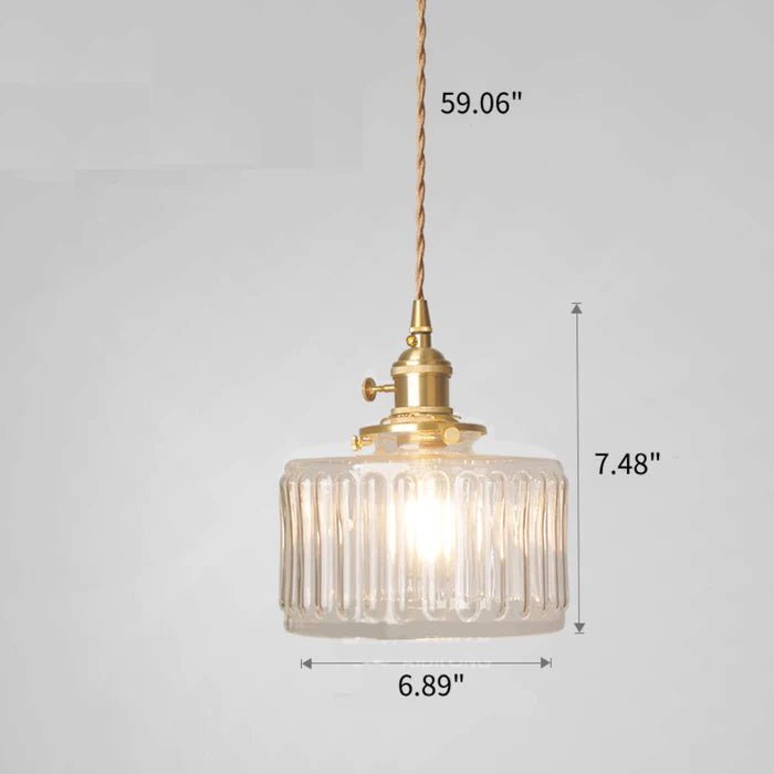 Florora - Elegant Vintage Glass Pendant Lamp Adjustable