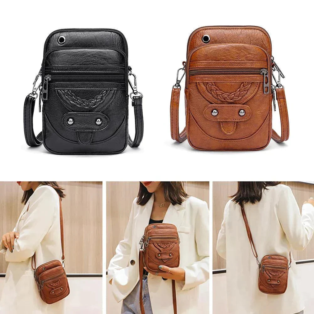 Rosemary - Women's Vintage-Style Leather Crossbody Bag for Sophisticated Everyday Use