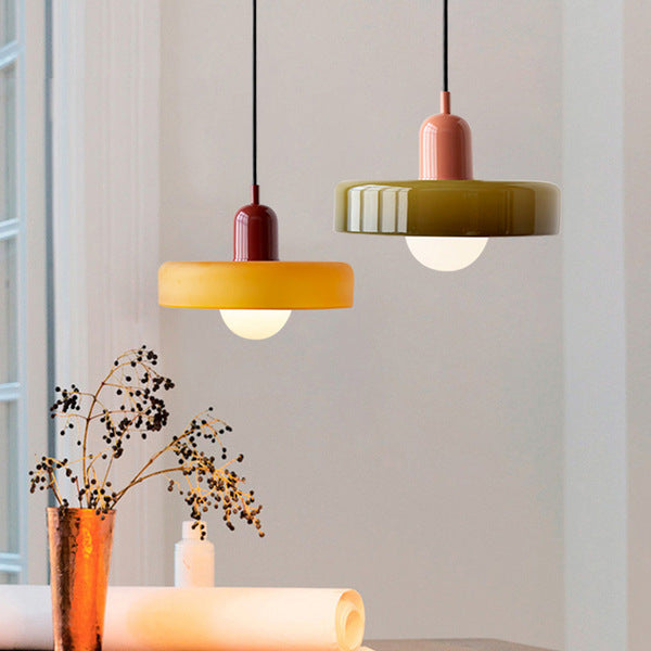 GleaMore - Bauhaus Pendant Light in Stylish Colored Glass