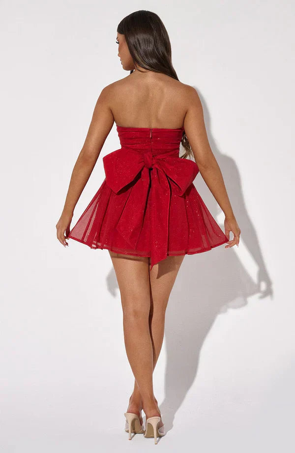 Alicia - Dazzling Ladies' Evening Dress with Large Bow