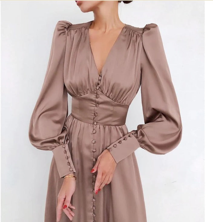 Ocie - Elegant Satin Dress for Spring and Summer Outings