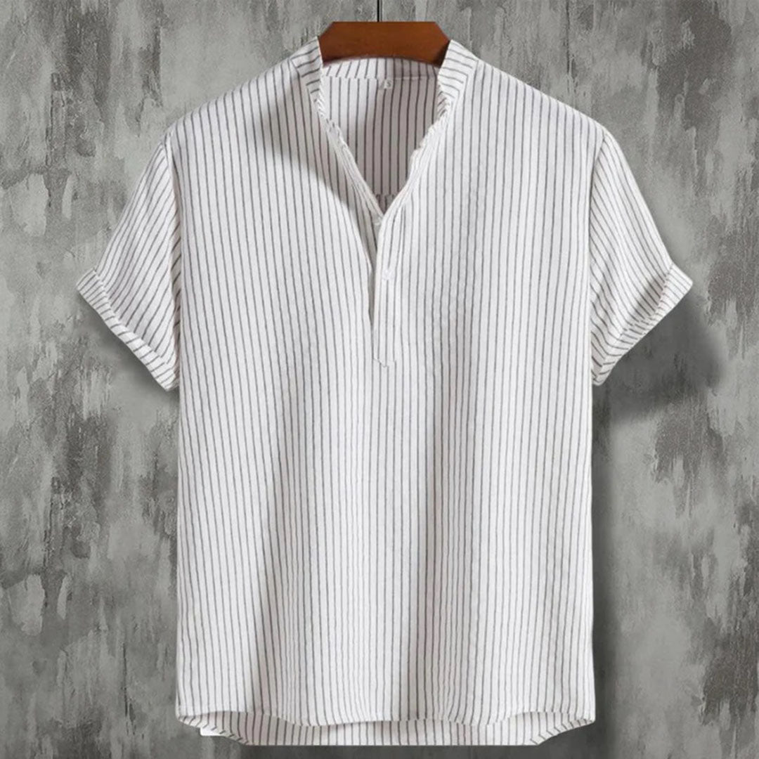 Neville - Stylish Men's Shirt with Bold Stripes and Comfortable Fit