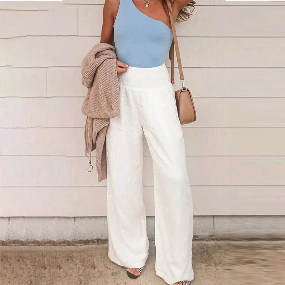 Jaycee - Linen Summer Pants With Stretch For Women Breathable