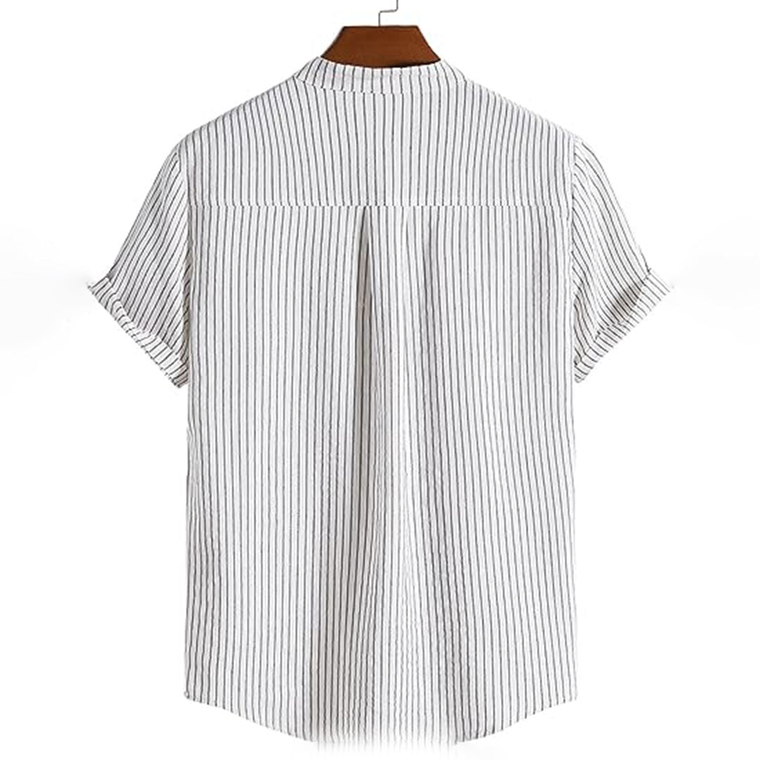 Neville - Stylish Men's Shirt with Bold Stripes and Comfortable Fit