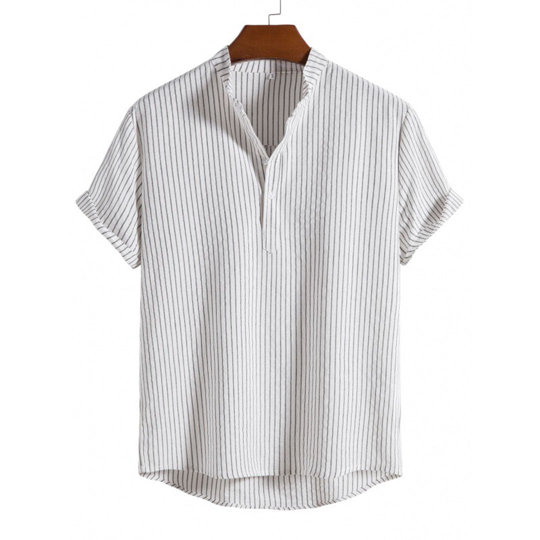 Neville - Stylish Men's Shirt with Bold Stripes and Comfortable Fit