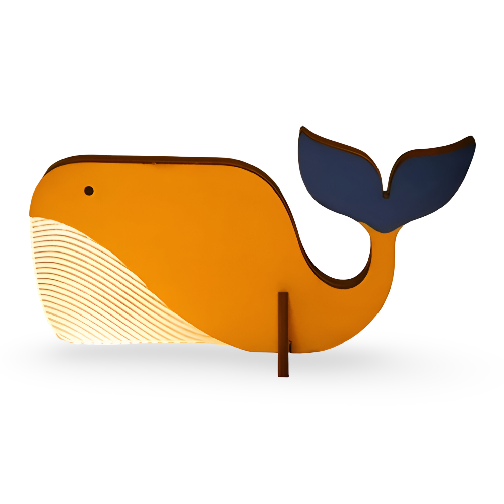 Evynor - Wildlife Table Lamp Pelican Night Light Wood Acrylic LED