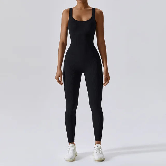 Addie - High-Elasticity Women's Yoga Fitness Jumpsuit for Ultimate Comfort