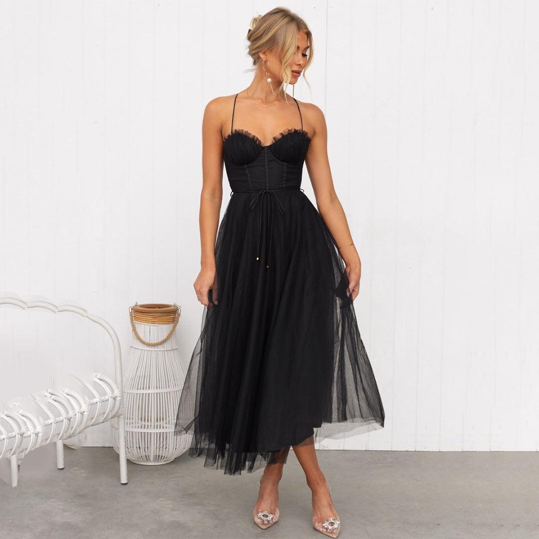 Mireya - Elegant Party Dress with Glamorous Tulle Design