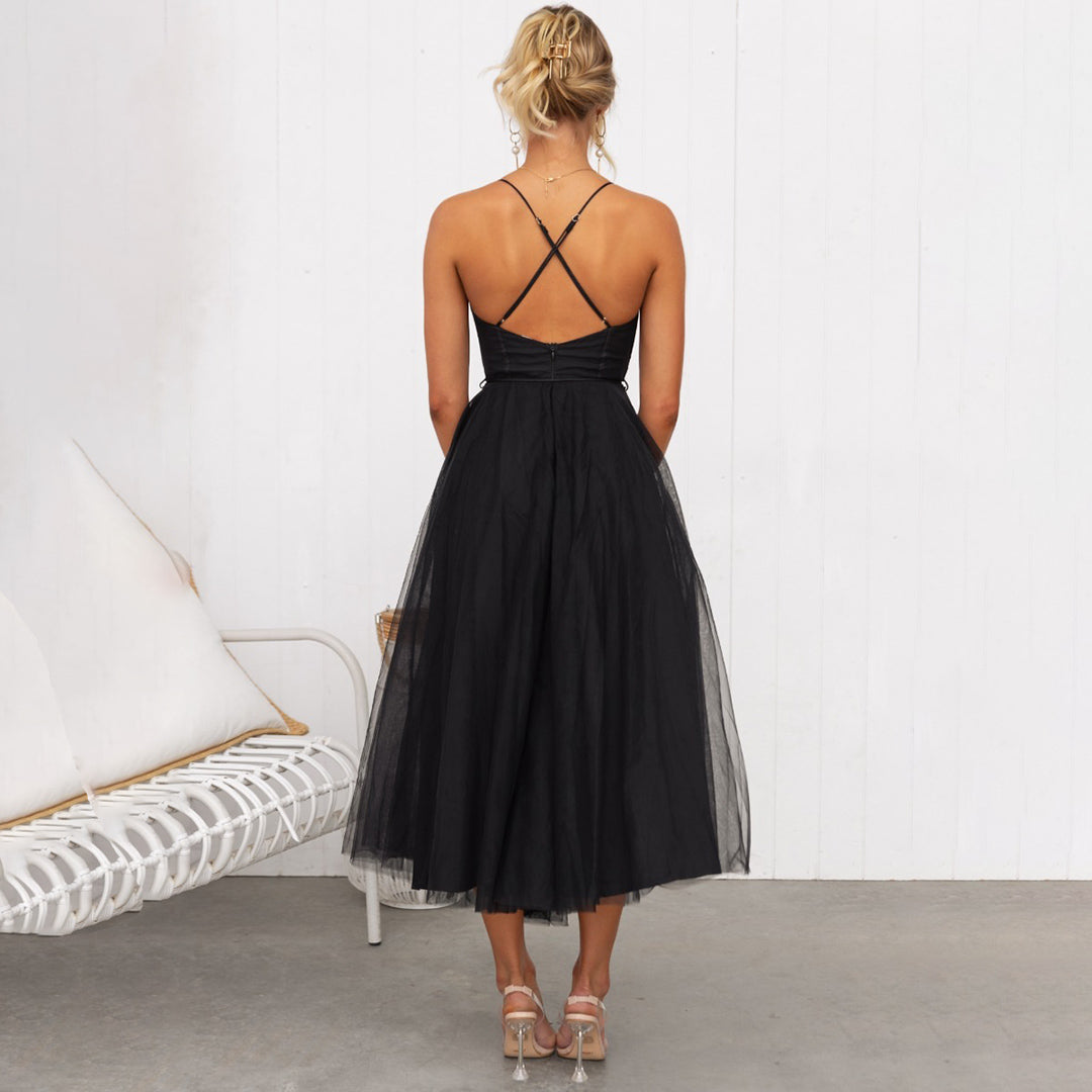 Mireya - Elegant Party Dress with Glamorous Tulle Design