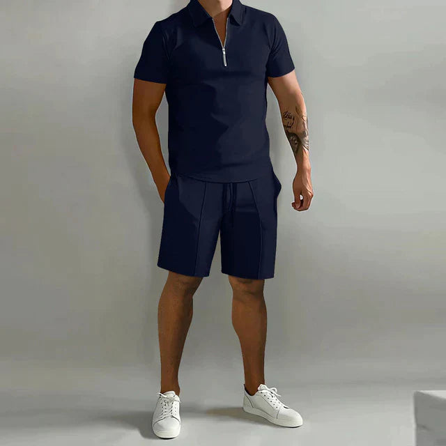 Howard - Stylish Polo and Shorts Two-Piece Set for Men