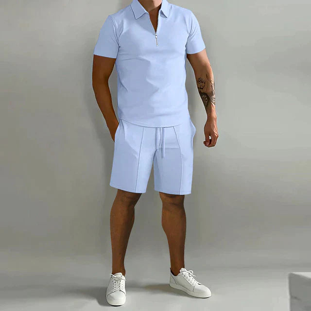 Howard - Stylish Polo and Shorts Two-Piece Set for Men