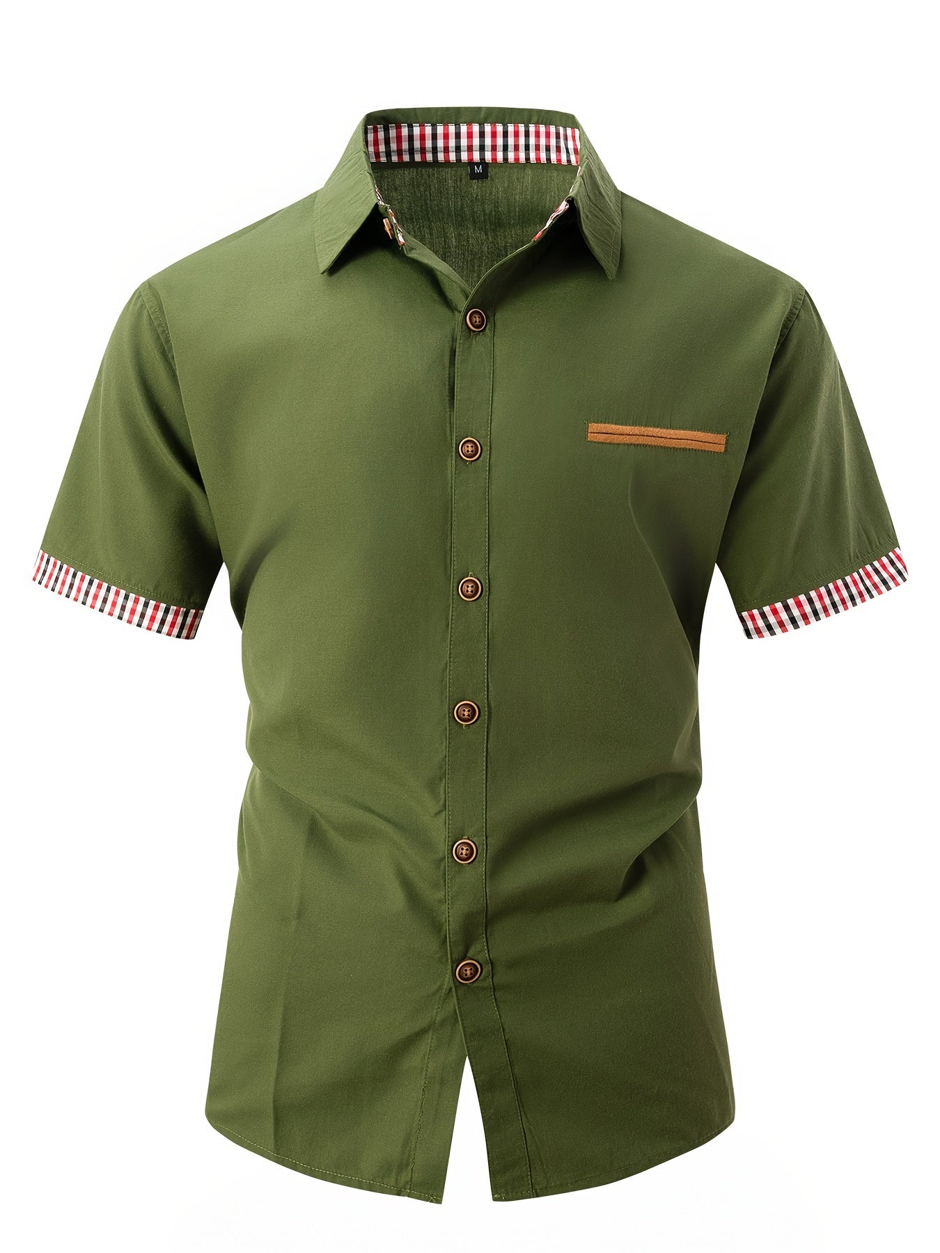 Joel - Stylish Men's Short-Sleeved Shirt with Decorative Chest Pocket
