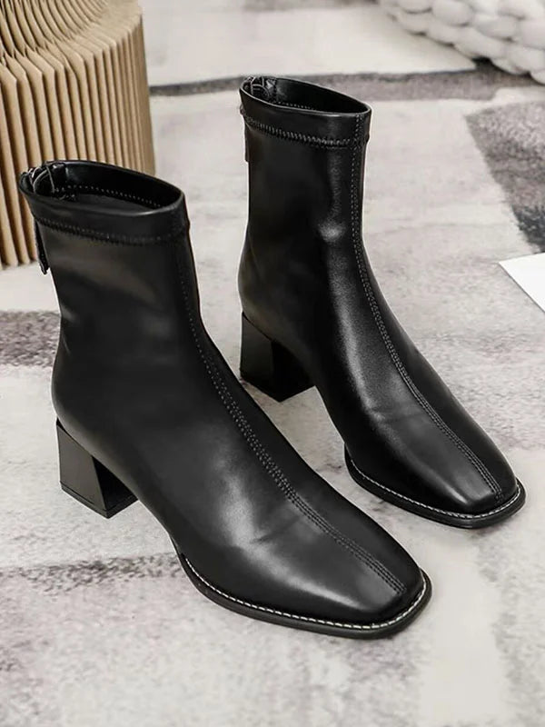 Karolina - Elegant Women's Toe Zipper Boots for Sophisticated Style