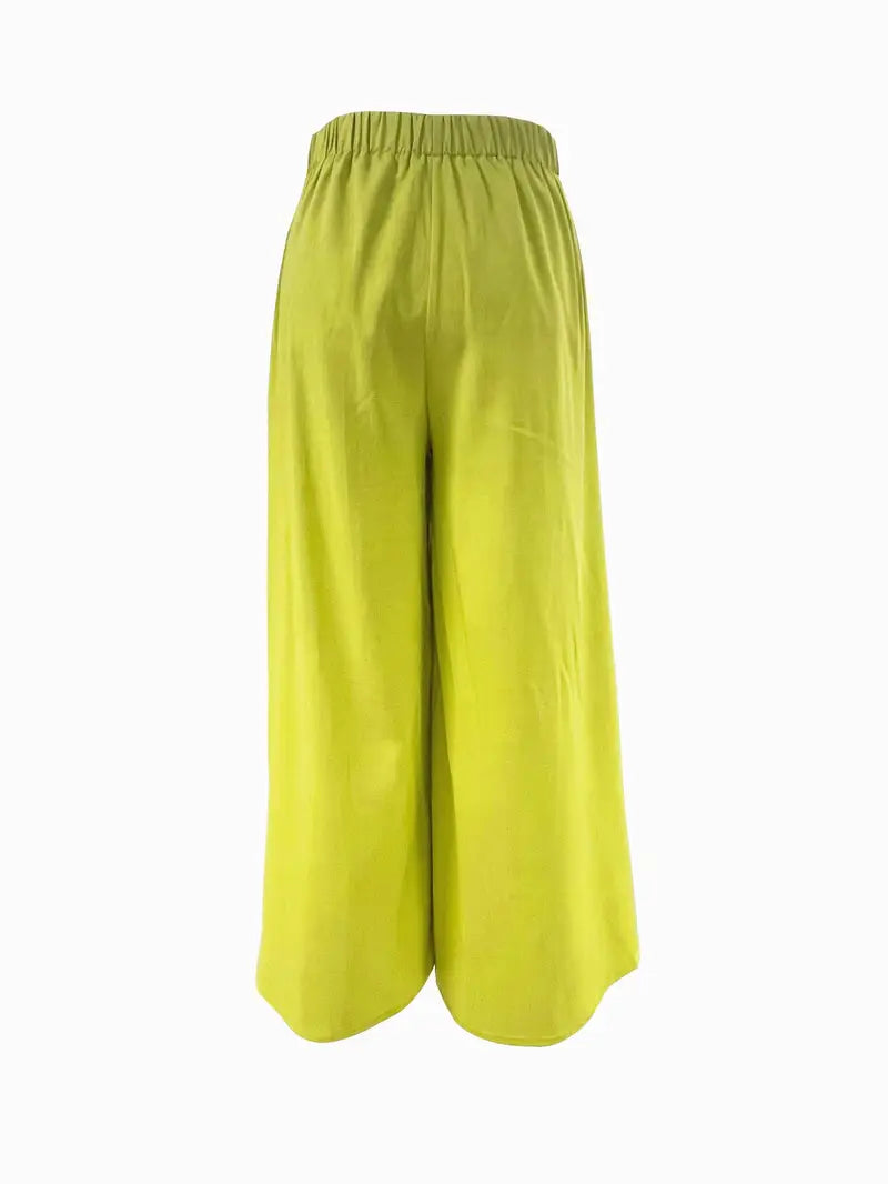 Elsinore - Trendy and Elegant Wide-leg Trousers with Adjustable Side Tie