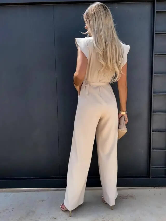 Cindy - Elegant Women's Jumpsuit With Flutter Sleeve