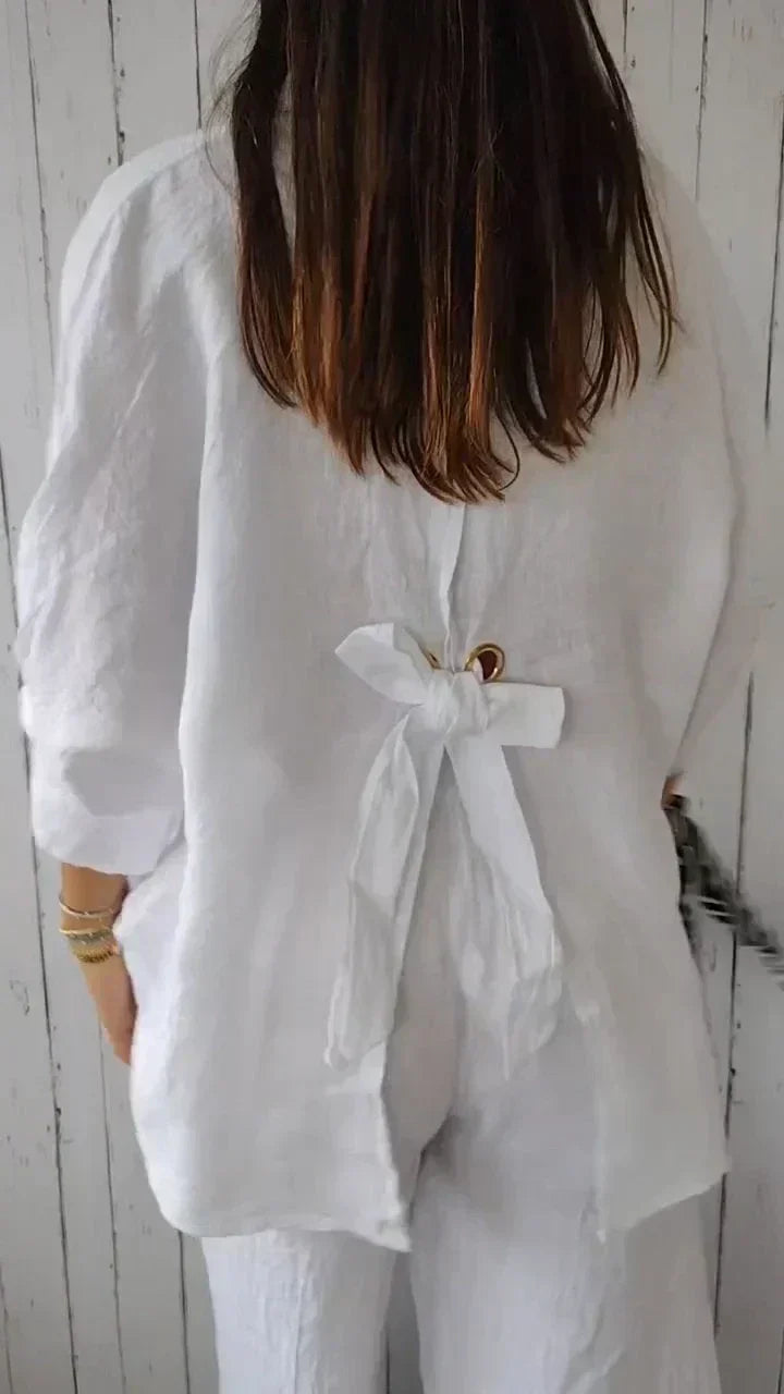 Hettie - Casual Cotton Linen Shirt Lightweight Relaxed