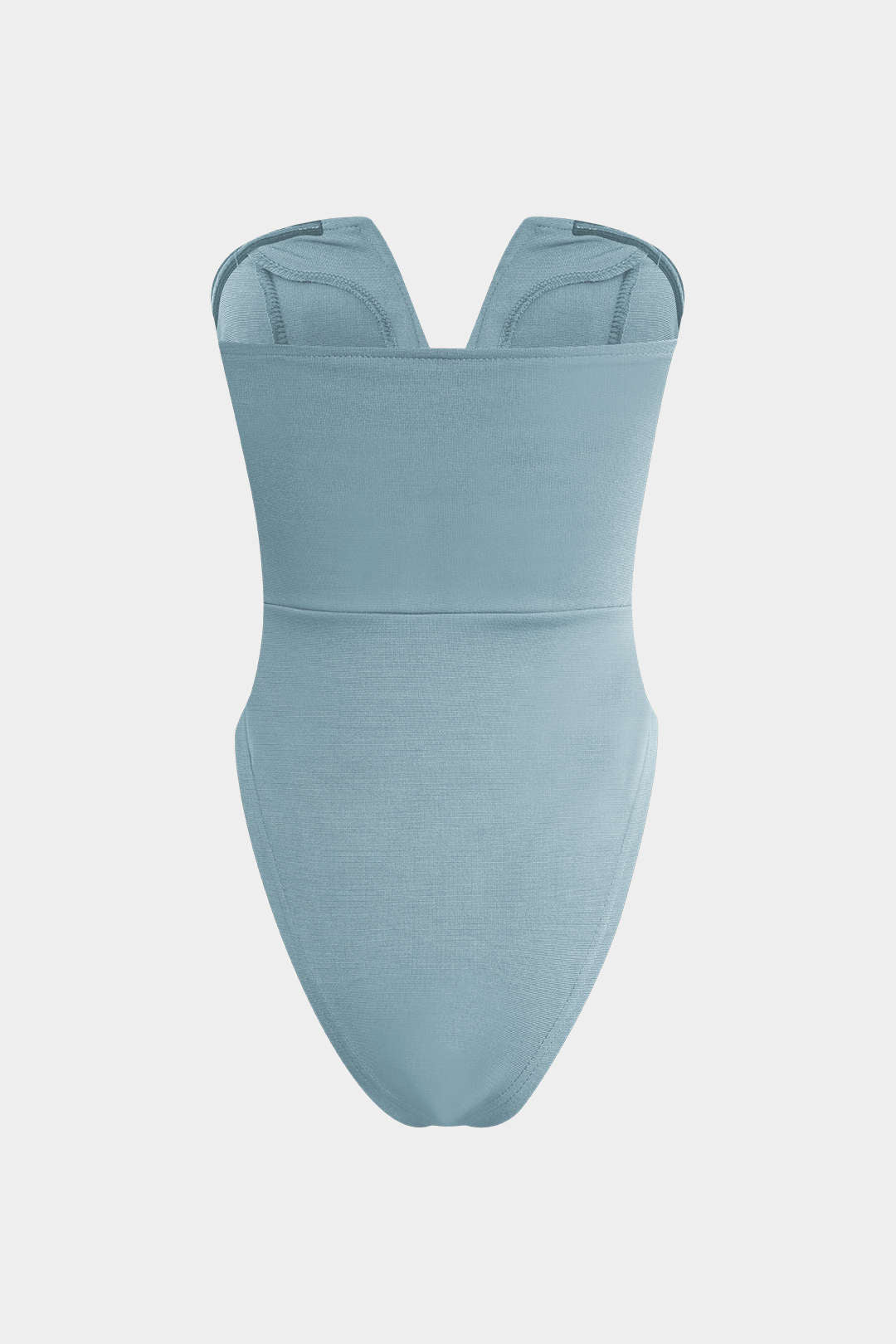 Abbie - Basic V-neck Strapless Bodysuit for Effortless Style