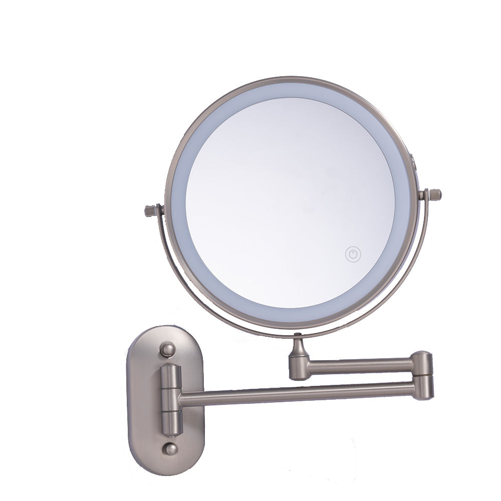 Frescovia - Double Sided Wall Mounted Makeup Mirror With Led Lighting