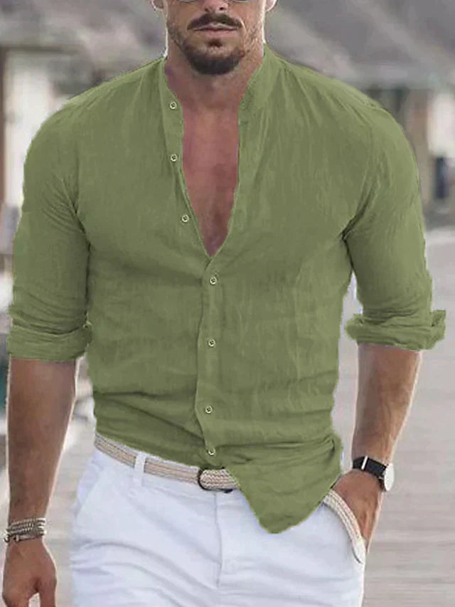 Emerson - Stylish Men's Linen Shirt for Comfortable Elegance