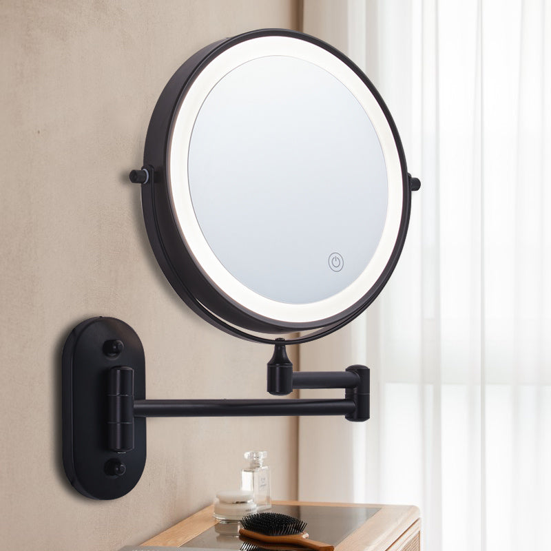 Frescovia - Double Sided Wall Mounted Makeup Mirror With Led Lighting