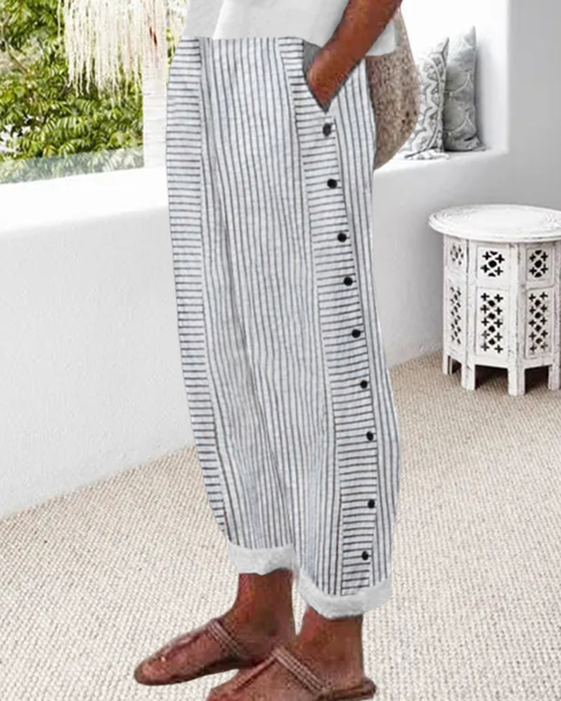 Trixie - Stylish Women's Jogging Pants with Modern Striped Pattern