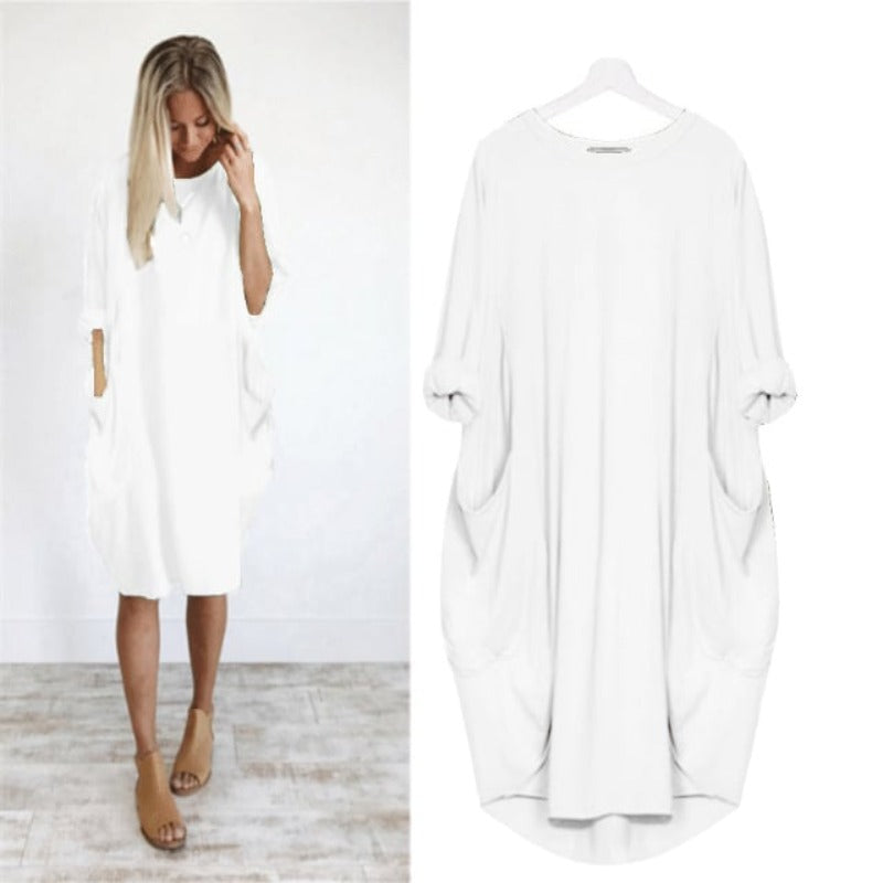 Aerith - Stylish and Comfortable Casual Women's Dress with Pockets