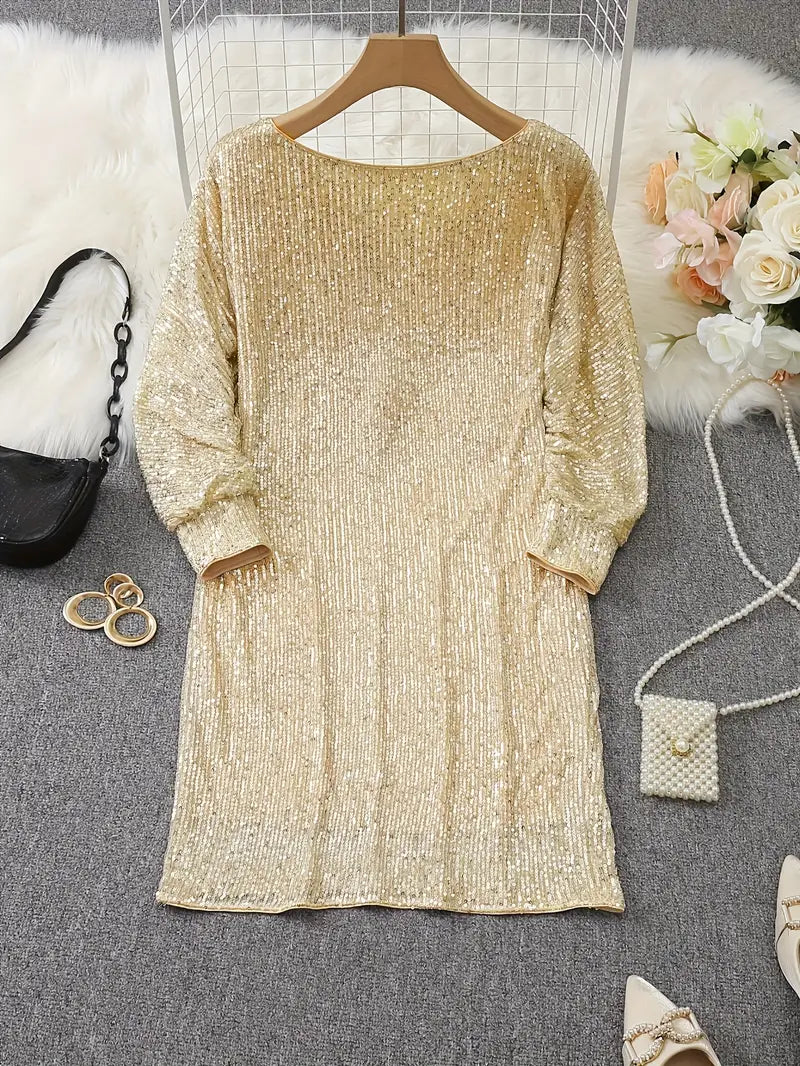 Anna - Shiny One-Shoulder Mini Dress for Stunning Occasions