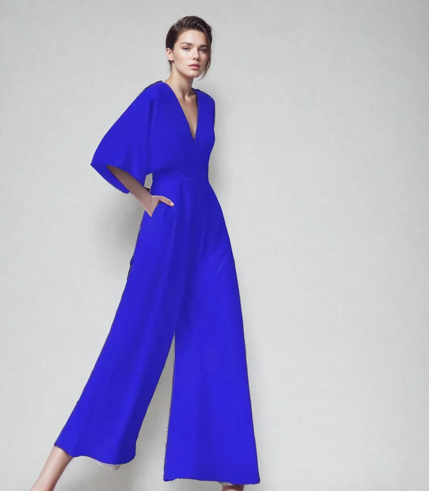 Destiny - Fluid Butterfly Sleeve Jumpsuit For Events