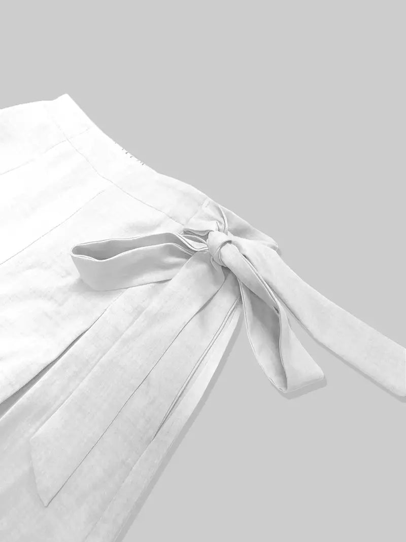 Elsinore - Trendy and Elegant Wide-leg Trousers with Adjustable Side Tie