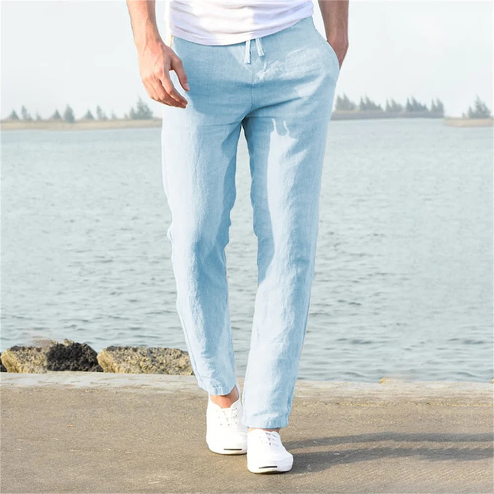 Ethan - Lightweight Casual Linen Pants for Comfortable Summer Days