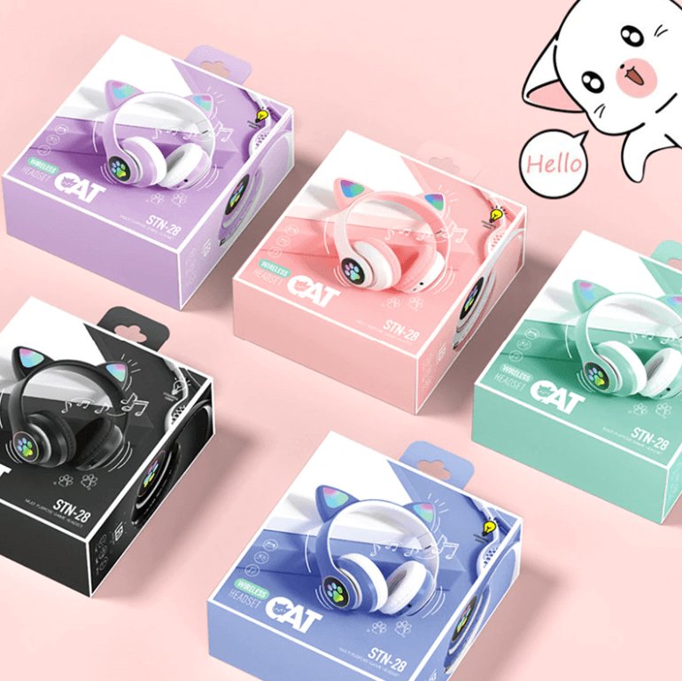 Leilani - Cat Ear Bluetooth Headphones With LED Lights