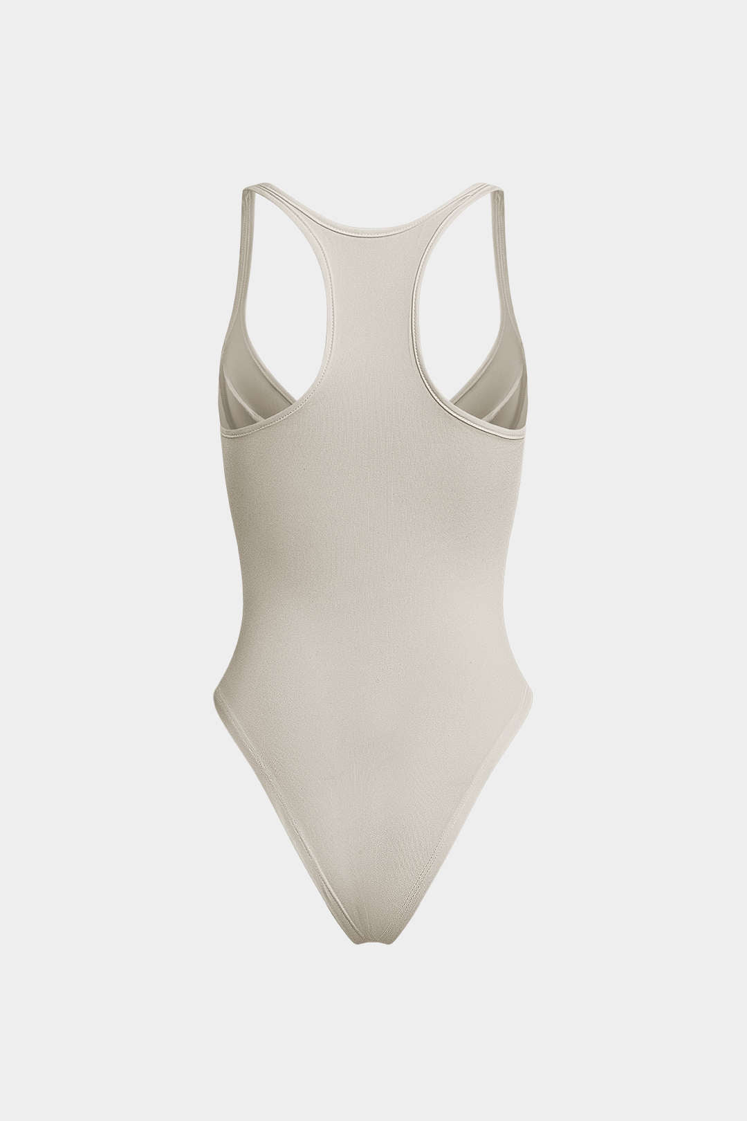 Orla - Basic Solid Deep-V Neck Bustier Bodysuit for Stylish Layering