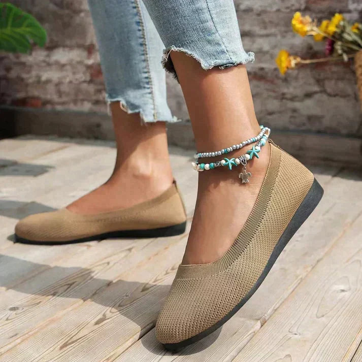 Dewi - Stylish Orthopedic Ballerina Flats for All-Day Comfort