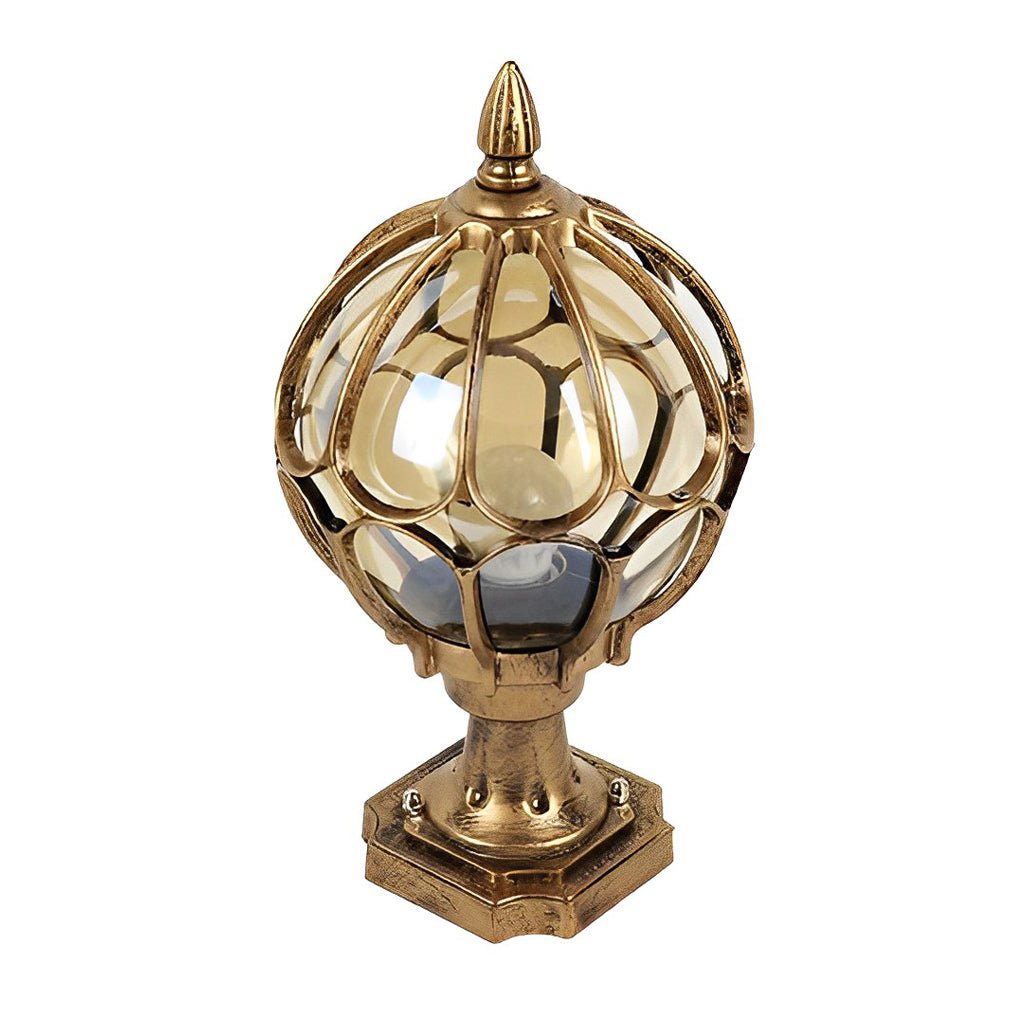 Glowgarden - Vintage Outdoor Glass Globe Post Light for Gardens