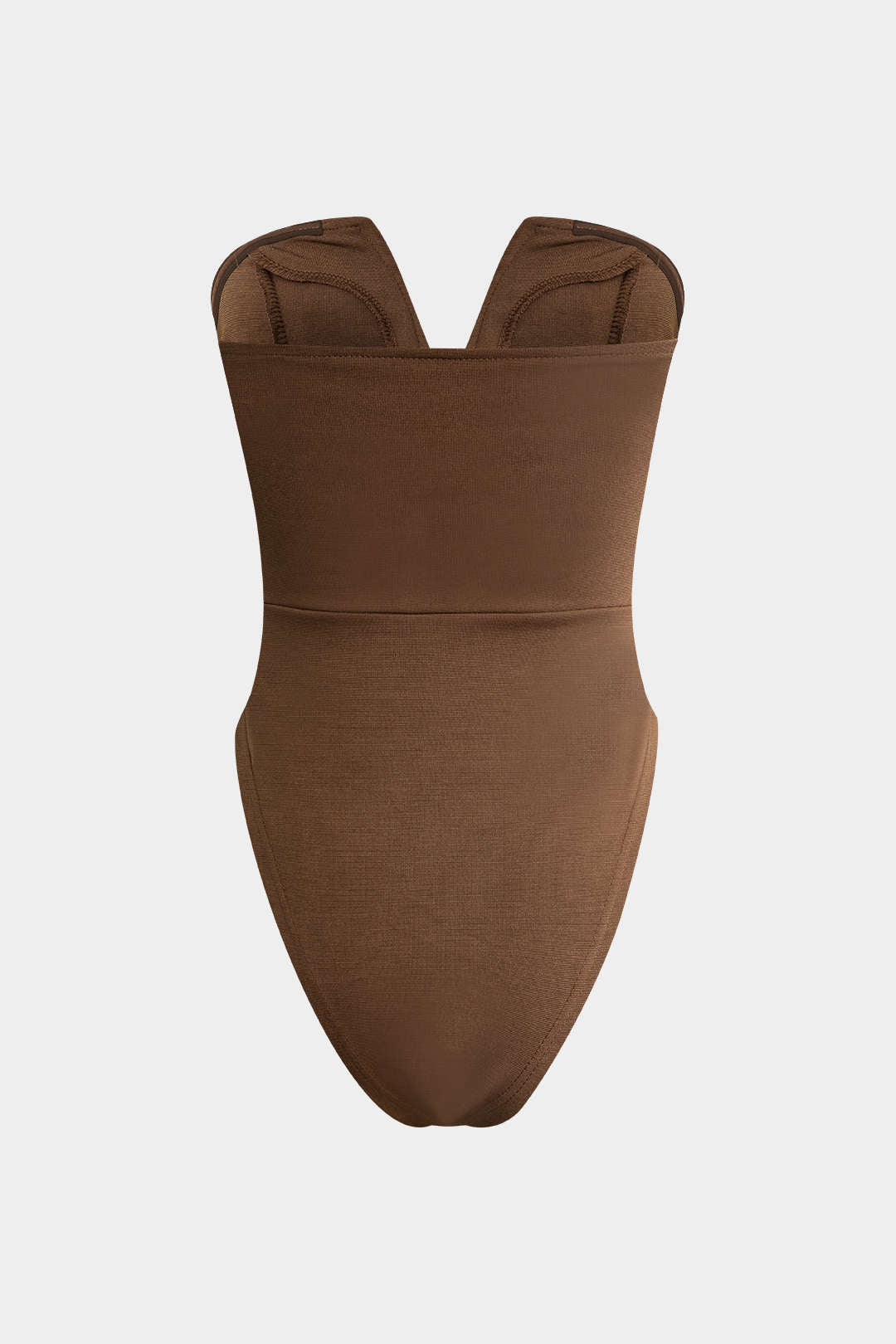 Abbie - Basic V-neck Strapless Bodysuit for Effortless Style