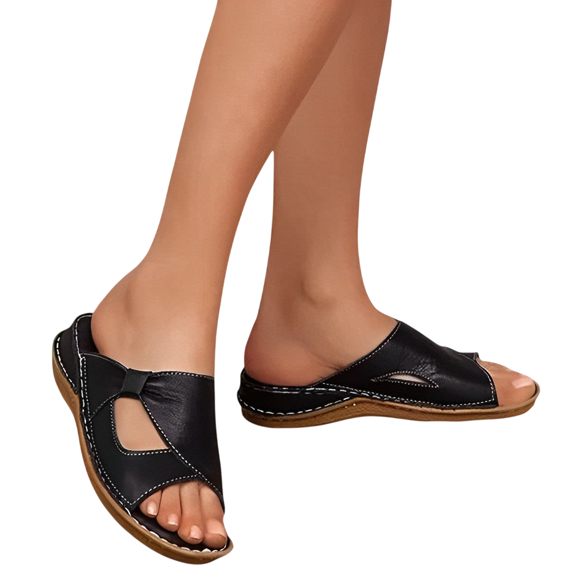 Quinley - Comfortable Orthopedic Leather Sandals with Adjustable Fit