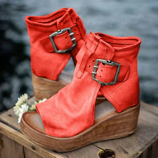 Lucina - Boho Wedge Heel Sandals for Women with Chic Style