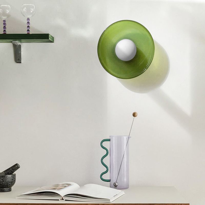 Alvarra - Modern Round Ceiling Lamp With Orange Ring And Ball