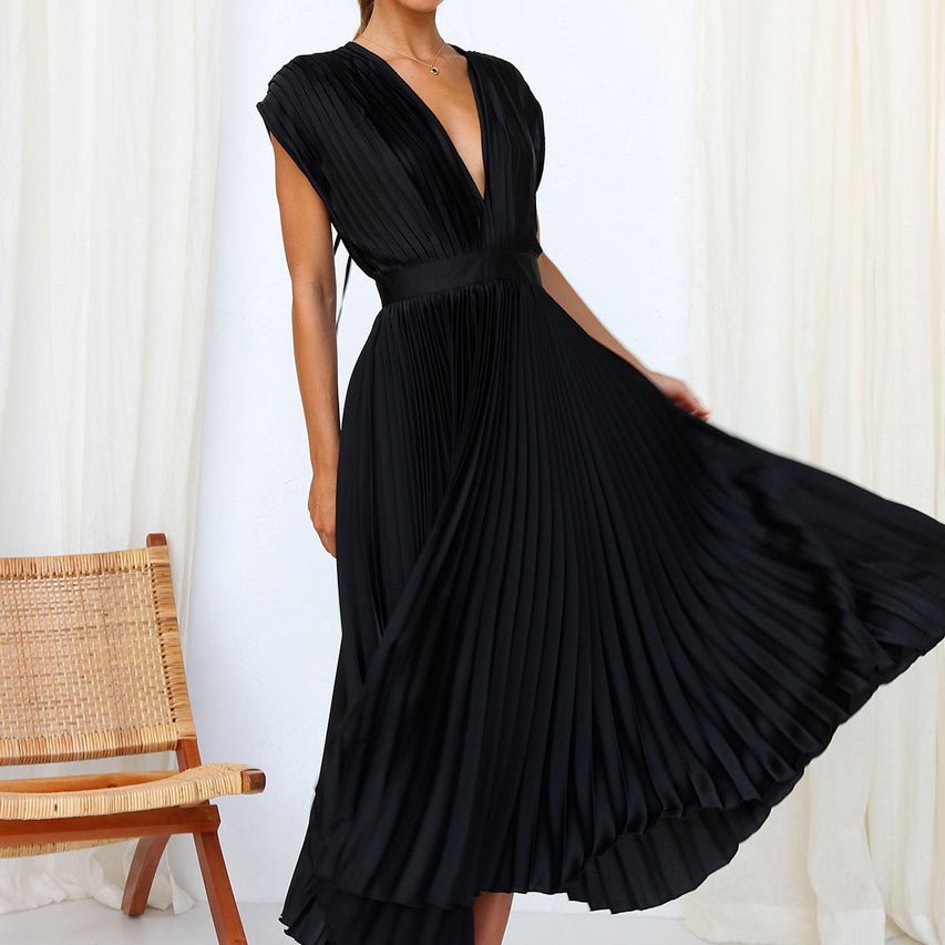 Casimir - Elegant Women's V-neck Sleeveless Dress for Summer Occasions